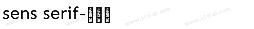 sens serif字体转换